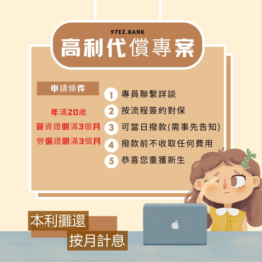 台北借錢-鑫裕代書-年滿20歲,薪資證明滿3個月,勞保證明滿3個月